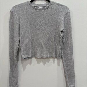 Aritzia Cropped Ribbed Long Sleeve NWOT